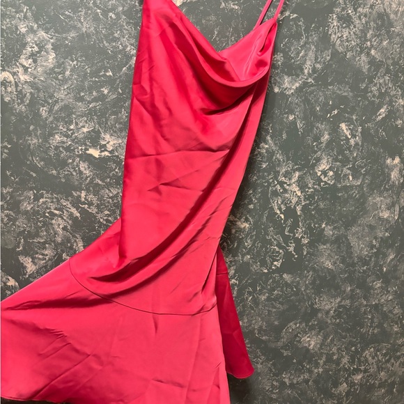 Aidan Mattox Dresses & Skirts - Aidan Mattox Hot Pink Strapless Cowl Slip Dress